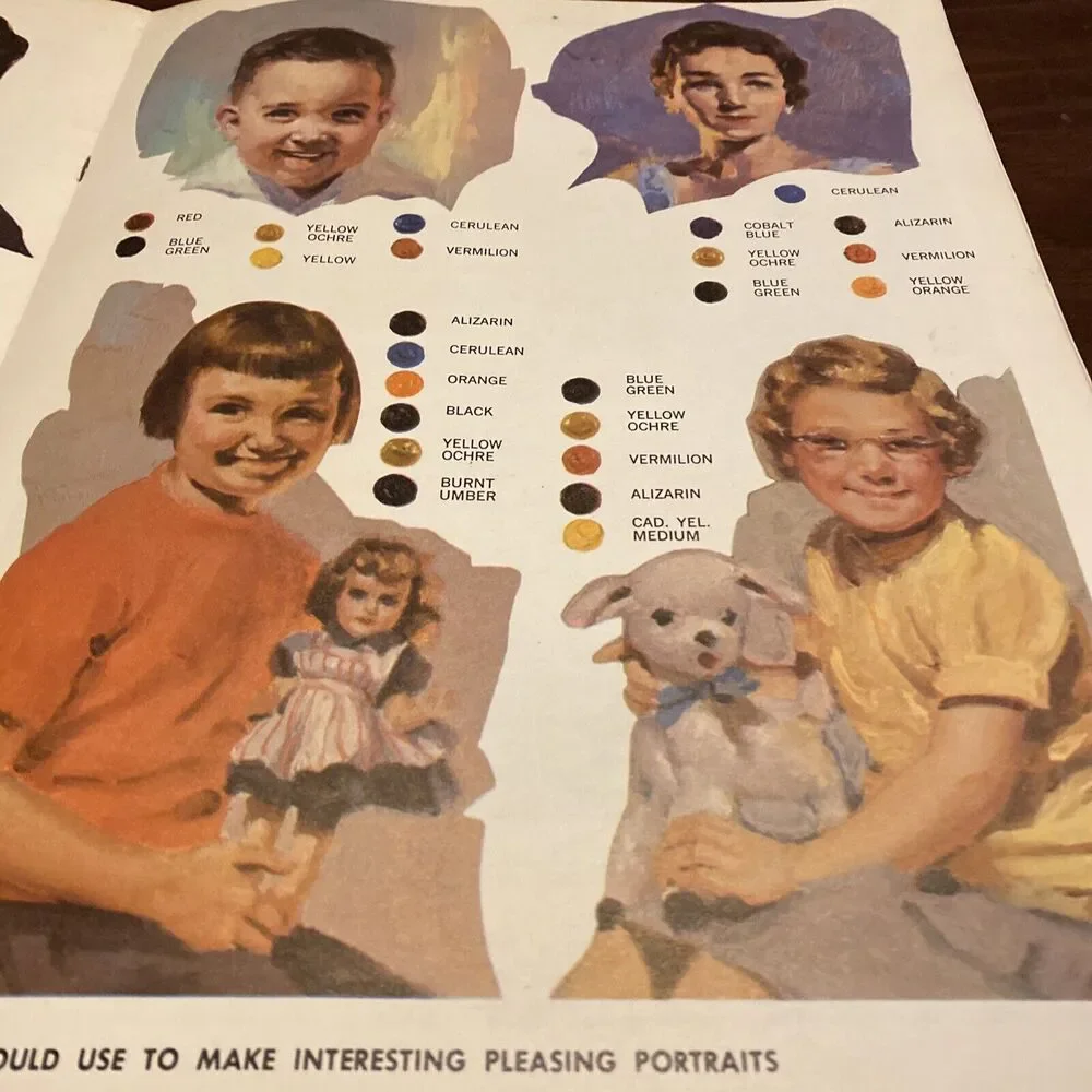 How to Use Color in‎ Portraits Walter Foster Mid Century Modern Book #65 Vintage